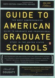 Front cover of Guide to American Graduate Schools by Harold R. Doughty