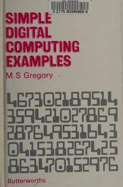Cover of Simple digital computing examples by Malcolm S. Gregory