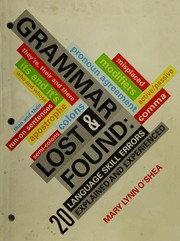 Cover of Grammar Lost and Found by Mary Lynn O'Shea