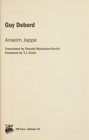Cover of Guy Debord by Anselm Jappe