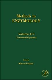 Front cover of Functional Glycomics, Volume 417 (Methods in Enzymology) (Methods in Enzymology) by Minoru Fukuda