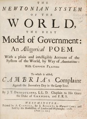 Cover of The Newtonian system of the world, the best model of government by J. T. Desaguliers