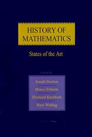 Front cover of History of mathematics by Joseph Warren Dauben