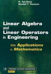 Cover of Linear algebra and linear operators in engineering with applications in Mathematica by H. Ted Davis