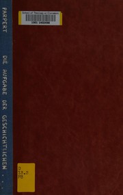 Front cover of Die Aufgabe der geschichtlichen Abstraktion by Friedrich Parpert