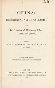 Cover of China by James Hudson Taylor