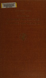 Front cover of Studies in Roman literature, culture, and religion by H. Wagenvoort