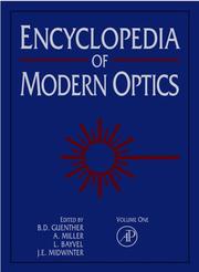 Front cover of Encyclopedia of modern optics by Robert D. Guenther