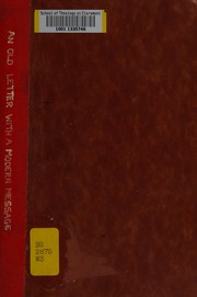 Front cover of An old letter with a modern message by Walker, Rollin Hough