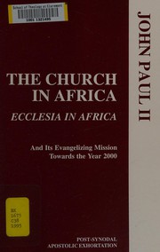Front cover of Post-synodal apostolic exhortation Ecclesia in Africa by Pope John Paul II