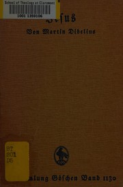 Cover of Jesus by Martin Dibelius