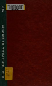 Cover of Grundriss der theologischen Ethik by Otto Kirn