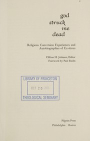Front cover of God struck me dead by Fisk University. Social Science Institute.