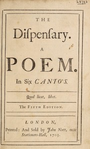 Front cover of The dispensary by Garth, Samuel Sir