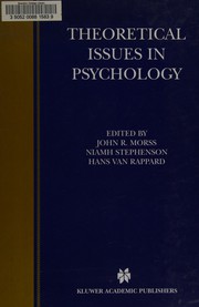 Front cover of Theoretical issues in psychology by International Society for Theoretical Psychology. Conference