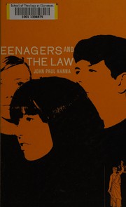 Front cover of Teenagers and the law by John Paul Hanna