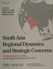 Front cover of South Asia Regional Dynamics and Strategic Concerns by Robert D. Lamb