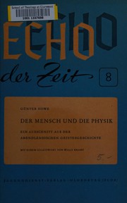 Cover of Der Mensch und die Physik by Günter Howe