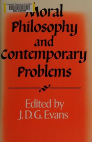 Cover of Moral philosophy and contemporary problems by J. D. G. Evans