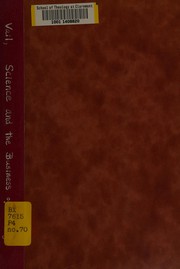 Front cover of Science and the business of living by James G. Vail
