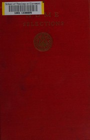 Cover of Selections by David Hume