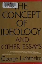 Front cover of The concept of ideology by George Lichtheim