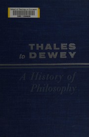 Cover of Thales to Dewey by Gordon Haddon Clark