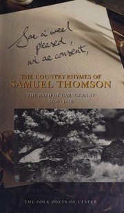 Front cover of The Country Rhymes of Samuel Thomson by Samual Thomson