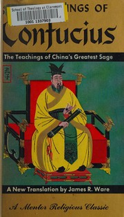 Front cover of The sayings of Confucius by Confucius