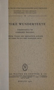 Cover of Antike Wundertexte by Gerhard Delling