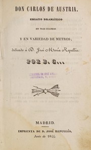 Cover of Don Carlos de Austria by B. C.