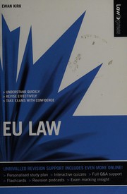 Cover of EU law by Ewan Kirk