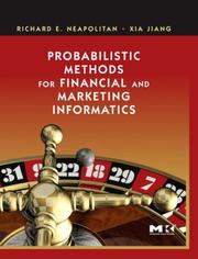 Front cover of Probabilistic methods for financial and marketing informatics by Richard E. Neapolitan