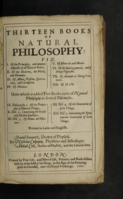 Front cover of Thirteen books of natural philosophy by Daniel Sennert