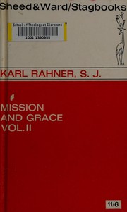 Cover of Mission and grace by Karl Rahner