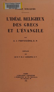 Front cover of L'Idéal religieux des Grecs et l'Évangile by A. J. Festugière