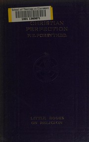 Front cover of Christian perfection by Peter Taylor Forsyth