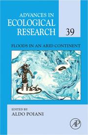 Front cover of Floods in an Arid Continent, Volume 39 (Advances in Ecological Research) by Aldo Poiani