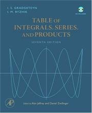 Front cover of Table of integrals, series, and products by I. S. Gradshteĭn