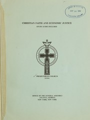 Front cover of Christian faith and economic justice by Presbyterian Church (U.S.A.)