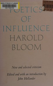 Front cover of Poetics of influence by Harold Bloom