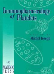 Front cover of Immunopharmacology of platelets by Joseph, M.