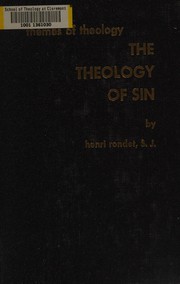 Cover of The theology of sin by Henri Rondet