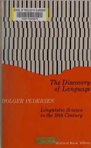 Front cover of The discovery of language by Holger Pedersen