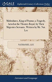 Front cover of Mithridates King of Pontus by Nathaniel Lee
