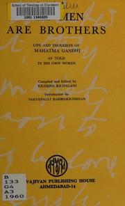 Front cover of All men are brothers by Mohandas Karamchand Gandhi