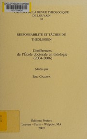 Front cover of Responsabilité et tâches du théologien by Éric Gaziaux