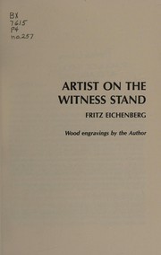 Front cover of Artist on the witness stand by Fritz Eichenberg