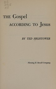 Front cover of The gospel according to Jesus by Ted Hightower