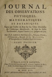Front cover of Journal des observations physiques, mathematiques et botaniques by Louis Feuillée